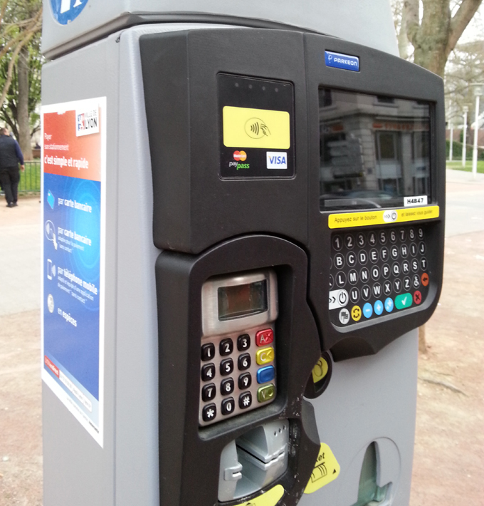 Machine of street parking. Machine of street parking.