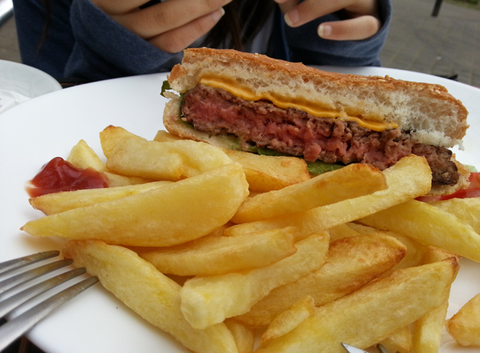 Having lunch at cafe le Commerce in front of the hotel. Having lunch at cafe le Commerce in front of the hotel.